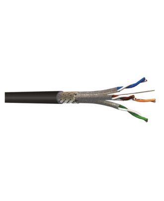S2CEB - Câble live cat6a souple - 4 paires awg 24 - pvc noir - à la coupe - prix au mètre