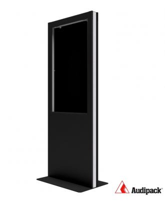 Audipack - Indoor kiosk for 65 inch screens with glass front +KPLT80120