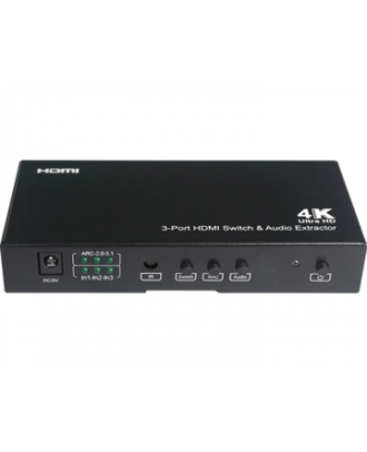 Switcher 3x1 HDMI avec extracteur Audio 4K e-boxx