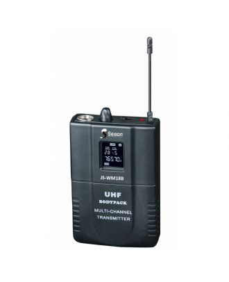 Boitier émetteur UHF & micro cravate + micro casque pour JS-WM18 