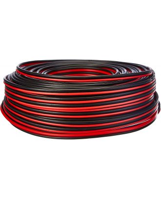 Câble Haut-Parleur 2 x 1,5 mm x 50 ml couleur rouge et noir