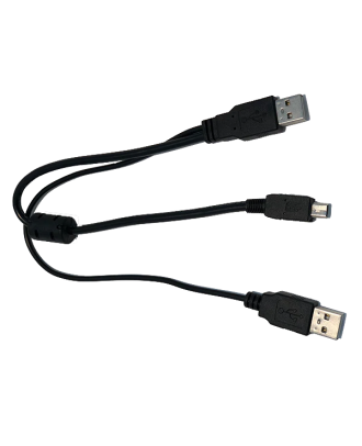 Mimo - Câble USB en Y de 0,3M (1pieds) pour les moniteurs Mimo