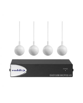 EasyUSB MicPOD I/O avec 4 micros de plafond - Blanc Vaddio 