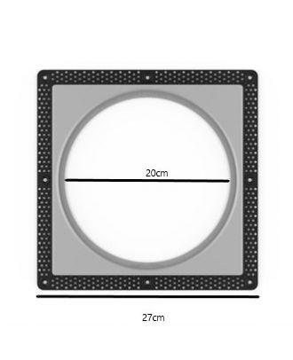 Bowers & Wilkins - Kit de plâtre pour haut-parleur carré de 6 pouces