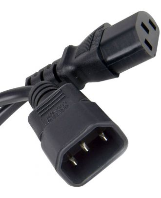 Adapter cord, 10a iec m-f 2 meter (quail p/n 3500.079)