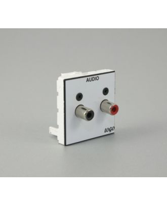Plastron 45 + 2 RCA Audio raccordées sur bornier à vis