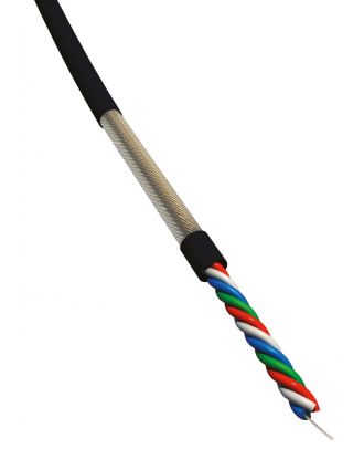 S2CEB - Câble micro - 0,22 mm² - quarte - pvc noir - à la coupe