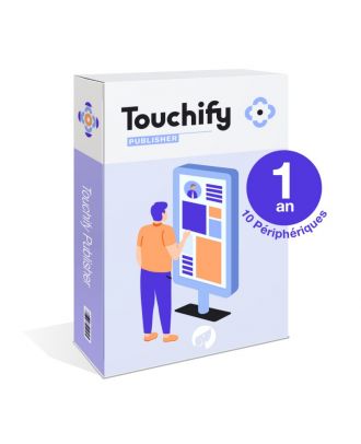 Touchify Publisher - Pack 10 écrans - 1 an