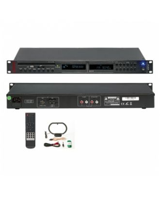 Tuner AM/FM 99 stations et lecteur CD/MP3, port USB, insert SD avec TC - 230V - 19'' 1U  Rondson