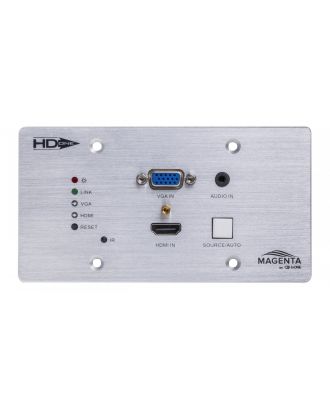 Plaque Murale - HDBT avec entrée VGA HDMI 1.4, 4K à to 40m, HD à 70m