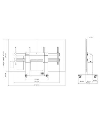 Vogel's - TLWE78301 chariot motorisé pour le mur LED Optoma Quad 130 p - Noir